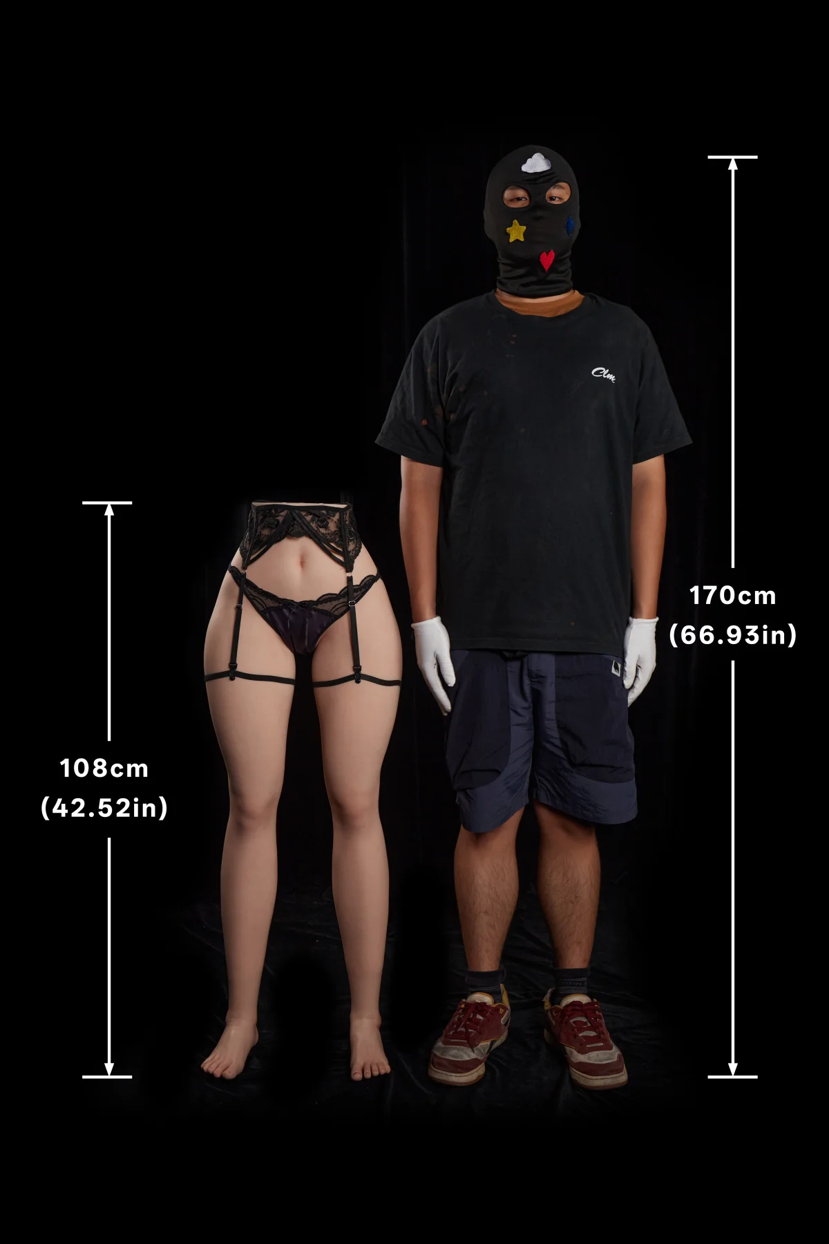 108cm (3ft7) Climax Real Skin Texture Silicone Sex Doll Legs for Men PW-L108